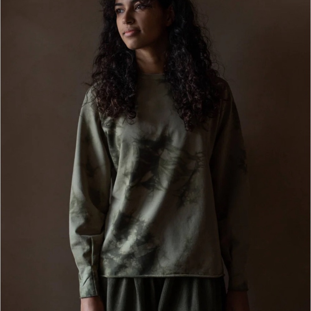 NWT The Simple Folk Tie Dye Sweatshirt - Olive